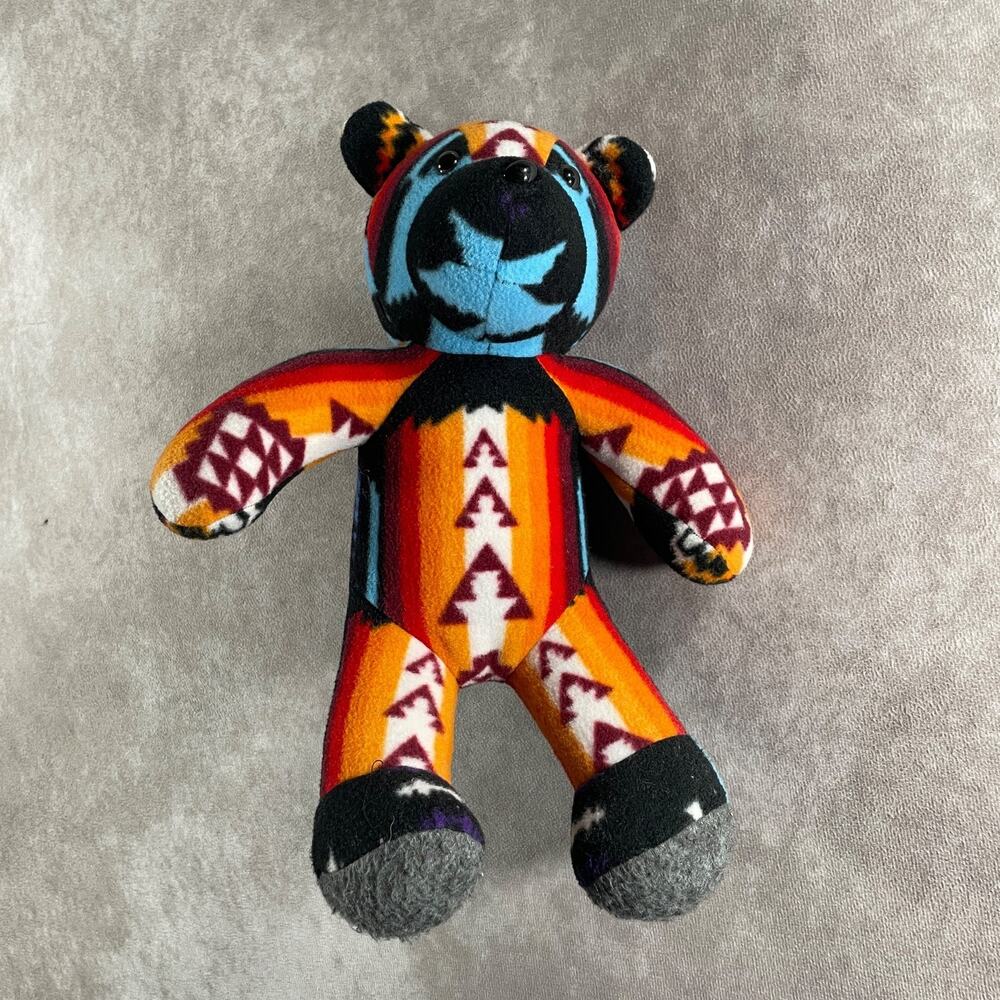 Vintage Bear Plush Stuffed Animal Southwestern Aztec Home Decor Santa Fe